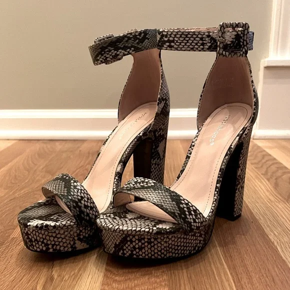 Nasty Gal Platform Snake Heels